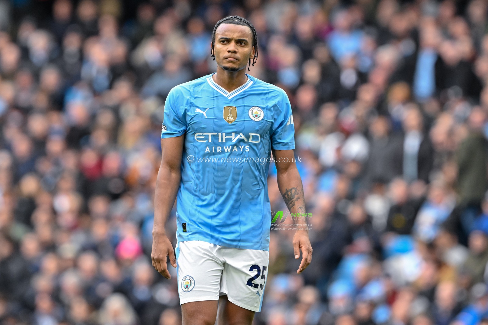 Manuel Akanji of Manchester City, during the Premier League match Manchester City vs Luton Town at Etihad Stadium, Manchester, United Kingdom, 13th April 2024

(Photo by Cody Froggatt/News Images)