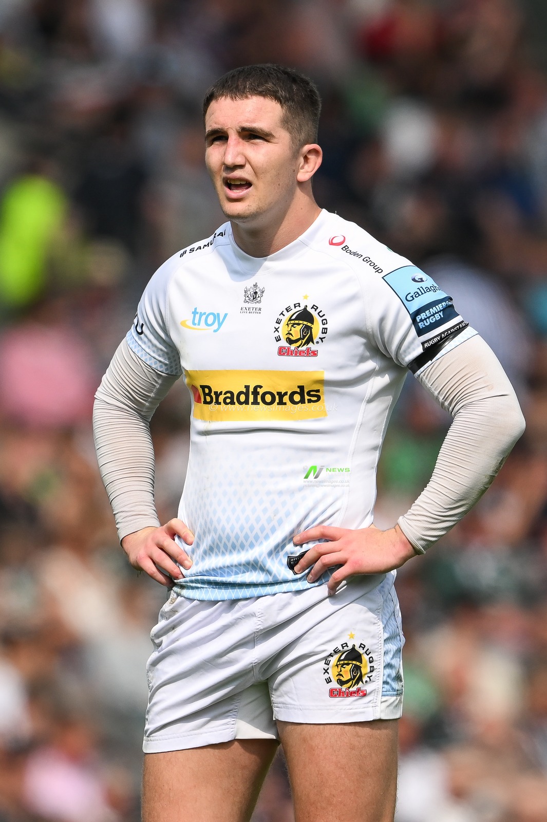 Dan John of Exeter Chiefs during the Gallagher Premiership match Leicester Tigers vs Exeter Chiefs at Mattioli Woods Welford Road, Leicester, United Kingdom, 18th May 2024

(Photo by Craig Thomas/News Images)