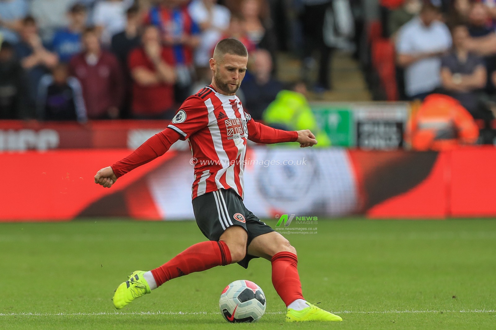 18th August 2019 , Bramall Lane, Sheffield, England; Premier League Football, Sheffield United vs Crystal Palace ; Oliver Norwood (16) of Sheffield United 



Credit: Mark Cosgrove/News Images

English Football League images are subject to DataCo Licence