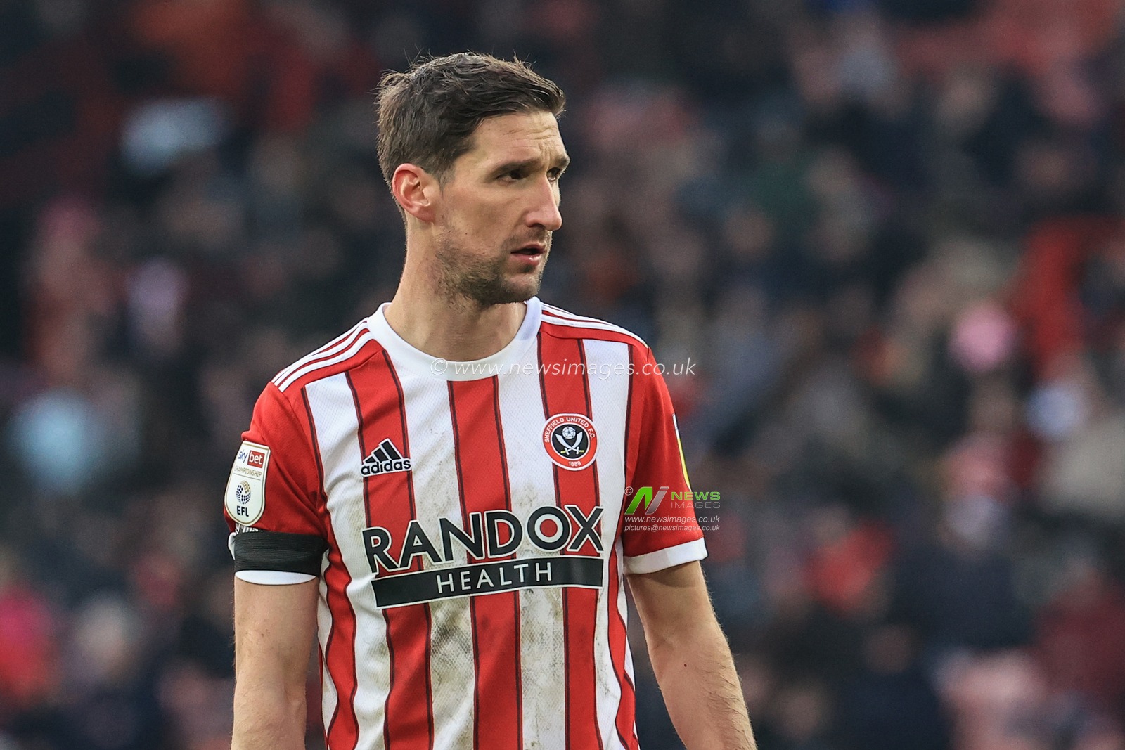 Chris Basham #6 of Sheffield United during the game