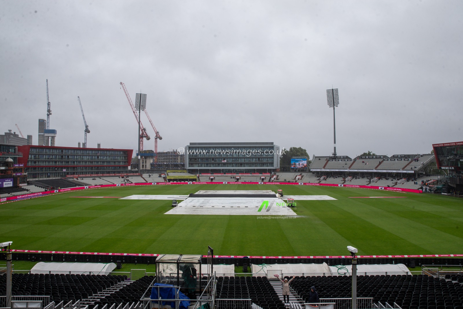 A general view inside of Old Trafford as rain continues to fall ahead of the Third Vitality IT20 Series match England vs Australia at Old Trafford, Manchester, United Kingdom, 15th September 2024

(Photo by Gareth Evans/News Images)