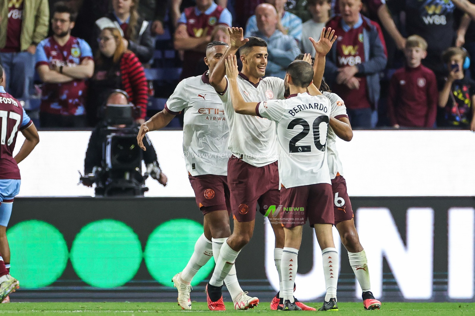 Rodri of Manchester City celebrates his goal to make it 0-3 during the Premier League match Burnley vs Manchester City at Turf Moor, Burnley, United Kingdom, 11th August 2023

(Photo by Mark Cosgrove/News Images)