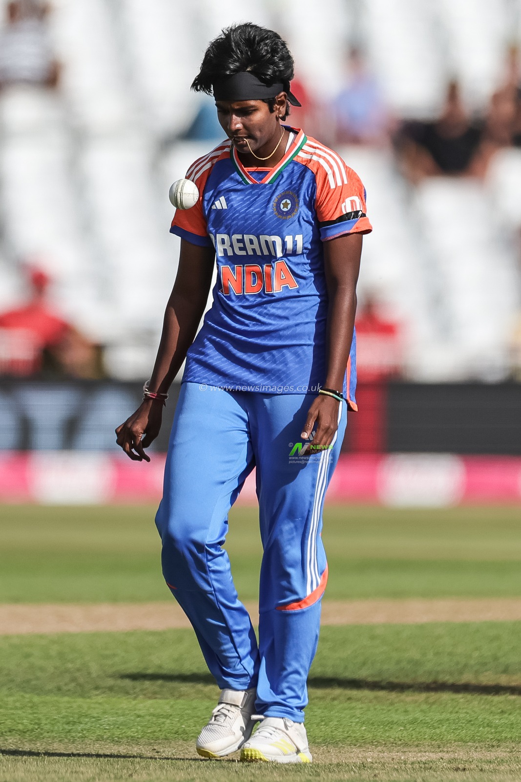 Arundhati Reddy of India delivers the ball during the 1st Vitality IT20 England Women vs India Women at Trent Bridge, Nottingham, United Kingdom, 28th June 2025

(Photo by Mark Cosgrove/News Images)