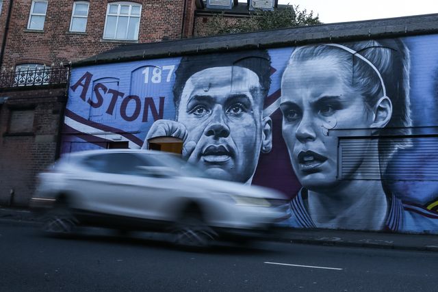 Aston Villa Mural during the UEFA Champions League League Stage match Aston Villa vs Bayern Munich at Villa Park, Birmingham, United Kingdom, 2nd October 2024

(Photo by Gareth Evans/News Images)