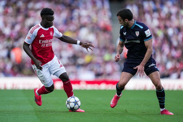 Bukayo Saka of Arsenal during the Pre-season friendly match Arsenal vs Athletic Bilbao at Emirates Stadium, London, United Kingdom, 9th August 2025

(Photo by Harvey Murphy/News Images)