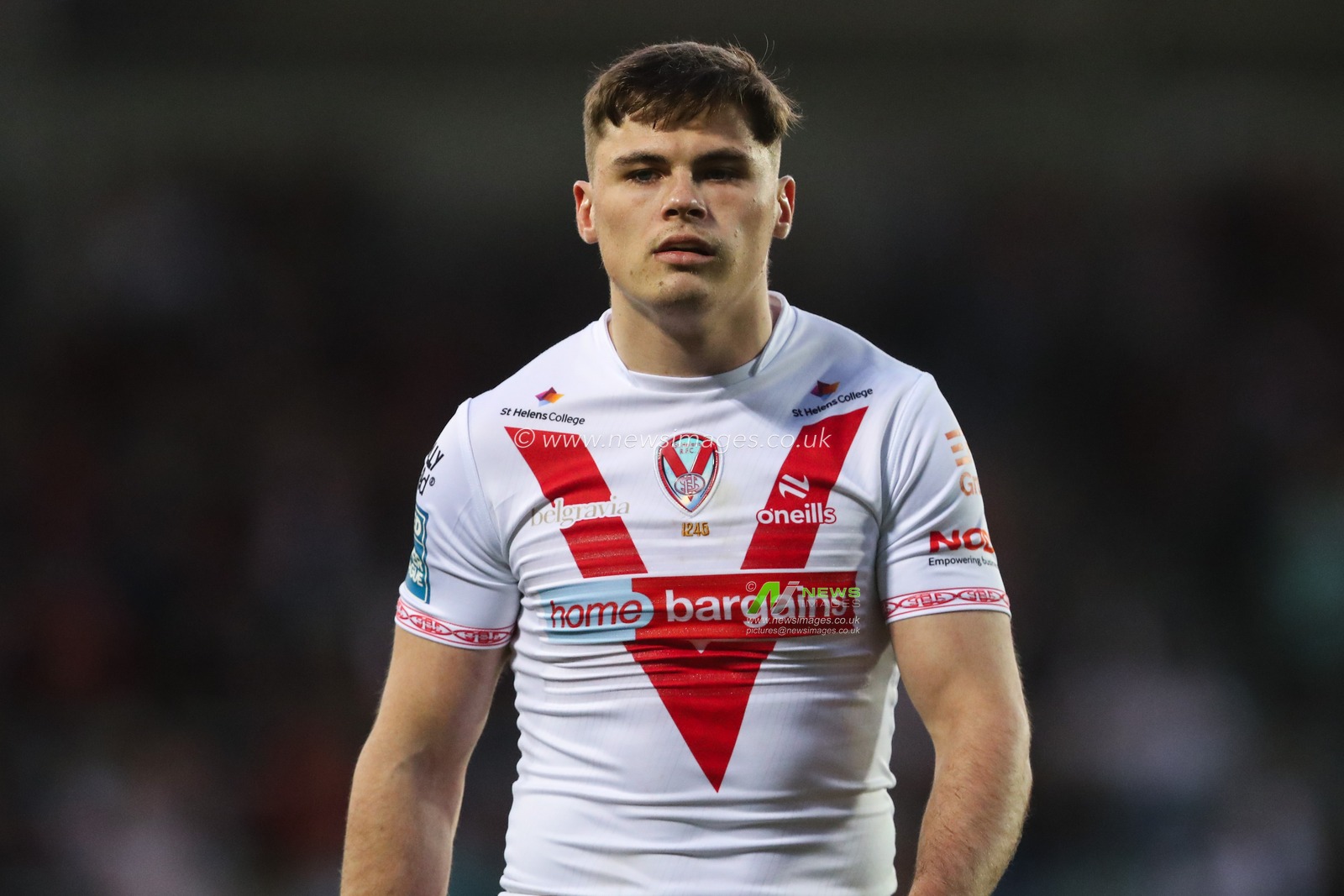 Jack Welsby of St. Helens during the Betfred Super League  Round 7 match St Helens vs Wakefield Trinity at Totally Wicked Stadium, St Helens, United Kingdom, 11th April 2025

(Photo by Gareth Evans/News Images)