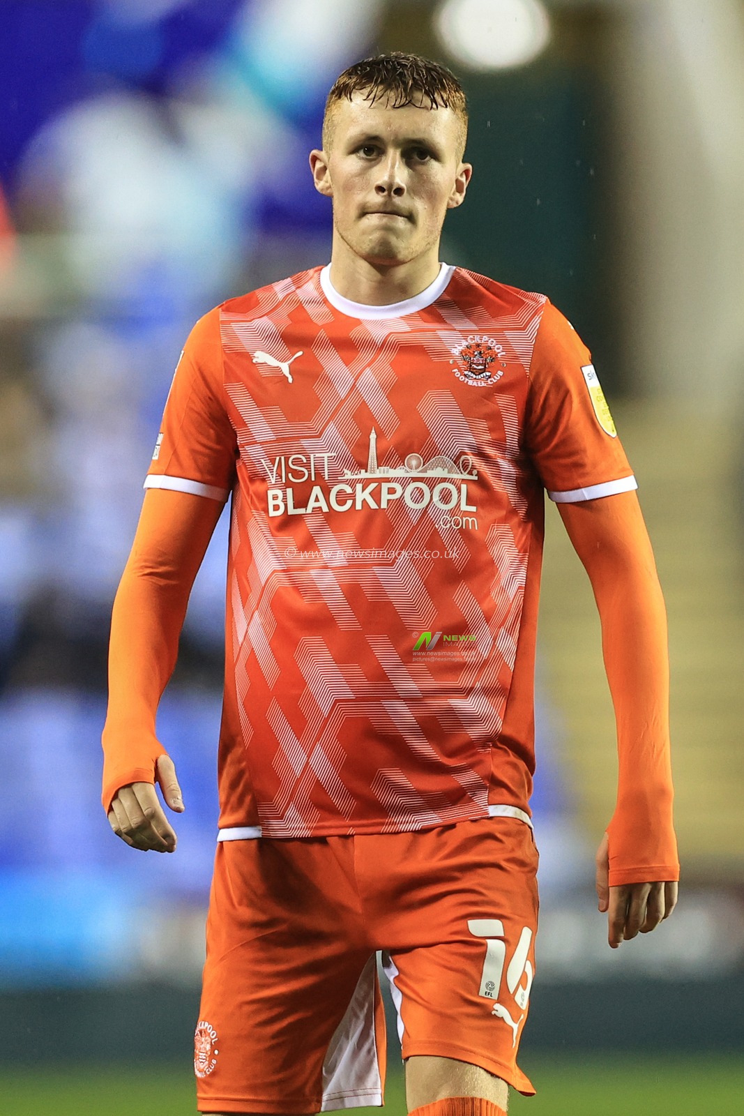 Sonny Carey #16 of Blackpool during the game