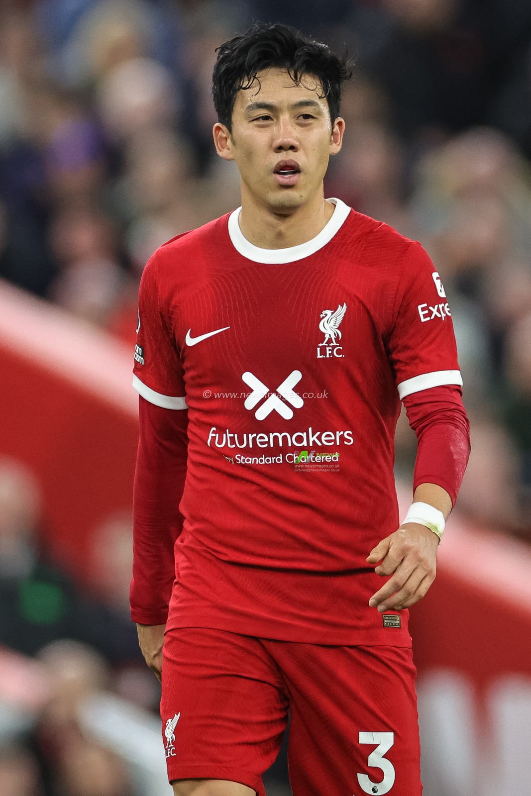 Wataru Endo of Liverpool during the Premier League match Liverpool vs Manchester United at Anfield, Liverpool, United Kingdom, 17th December 2023

(Photo by Mark Cosgrove/News Images)