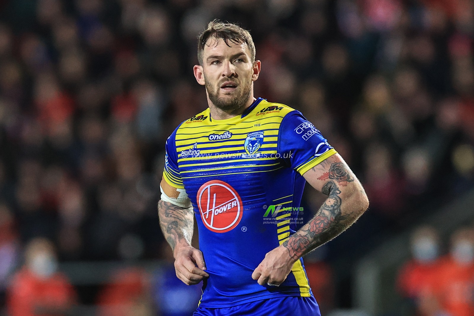 Daryl Clark #9 of Warrington Wolves during the game