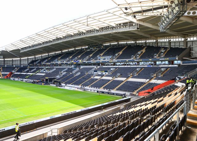 A general view of MKM Stadium during the Betfred Super League Round 24 match Hull FC vs Leeds Rhinos at MKM Stadium, Hull, United Kingdom, 30th August 2025

(Photo by Richard Bierton/News Images)