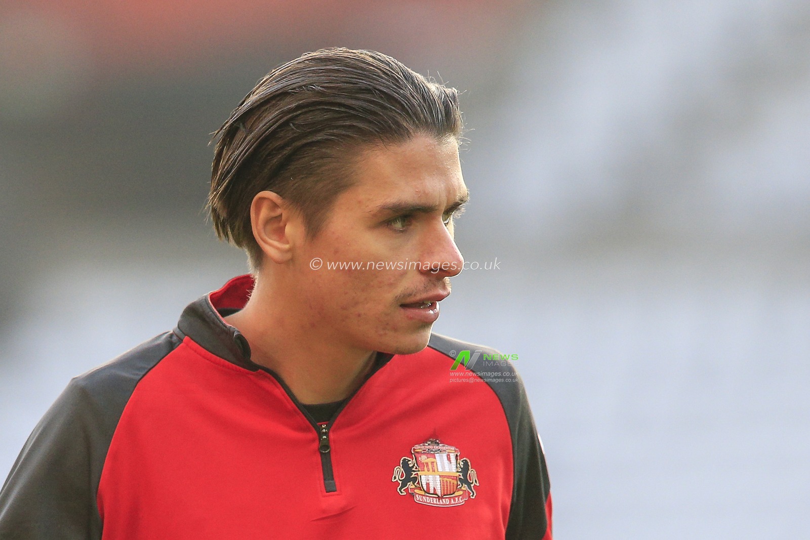 George Dobson #8 of Sunderland during the pre-game warmup