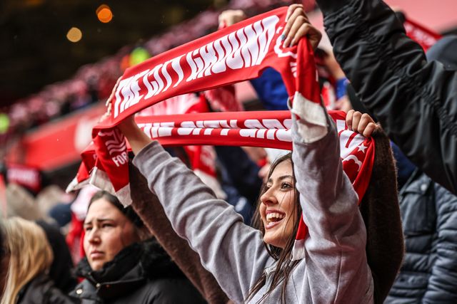 Nottingham Forest fans before the game during the Premier League match Nottingham Forest vs Fulham at City Ground, Nottingham, United Kingdom on 15 March 2026

(Photo by Alfie Cosgrove/News Images)