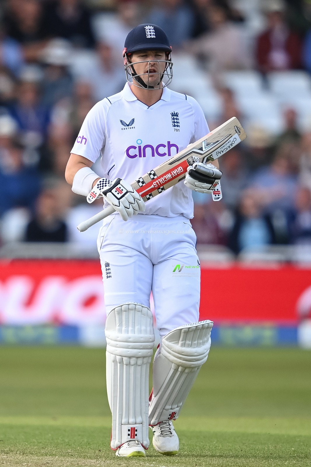 Alex Lees of England during the game
