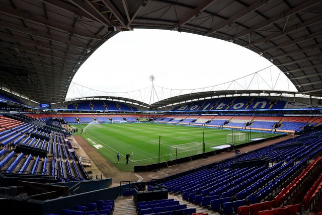 General view of Toughsheet Community Stadium ahead of the Sky Bet Championship match Bolton Wanderers vs Preston North End at Toughsheet Community Stadium, Bolton, United Kingdom on 15 August 2026

(Photo by Jorge Horsted/News Images)