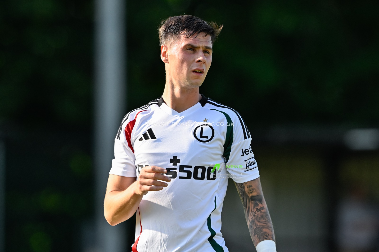 Sergio Barcia of Legia Warszawa during the UEFA Europa Conference League Second Qualifying Round 2nd leg match Caernarfon Town vs Legia Warsaw at Nantporth, Bangor, United Kingdom, 1st August 2024

(Photo by Cody Froggatt/News Images)