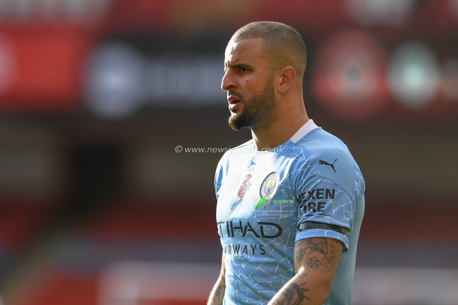 Kyle Walker (2) of Manchester City in action during the game