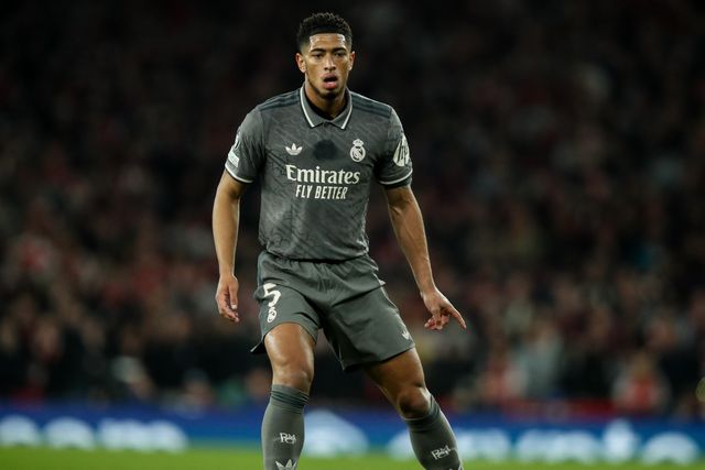 Jude Bellingham of Real Madrid in action during the UEFA Champions League Quarter-finals match Arsenal vs Real Madrid at Emirates Stadium, London, United Kingdom, 8th April 2025

(Photo by Izzy Poles/News Images)
