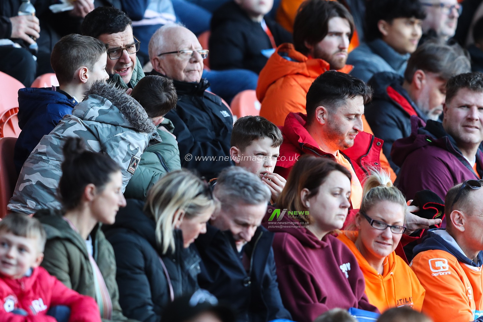 Blackpool fans during the Sky Bet League 1 match Blackpool vs Crawley Town at Bloomfield Road, Blackpool, United Kingdom, 22nd February 2025

(Photo by Gareth Evans/News Images)