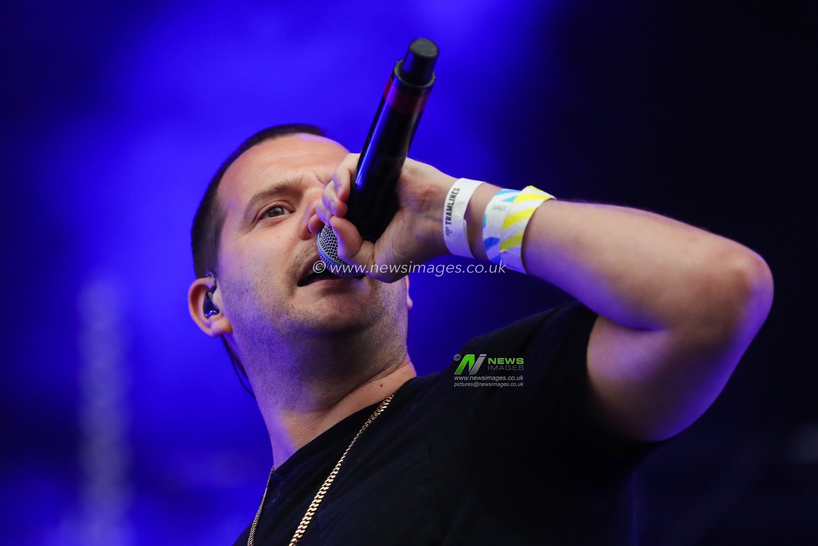 Mike Skinner of The Streets performs on the main stage during Day One of Tramlines Festival