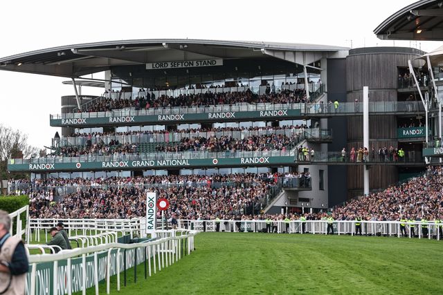 The Lord Sefton Stand during the Randox Grand National Day 2024 at Aintree Racecourse, Liverpool, United Kingdom, 13th April 2024

(Photo by Mark Cosgrove/News Images)