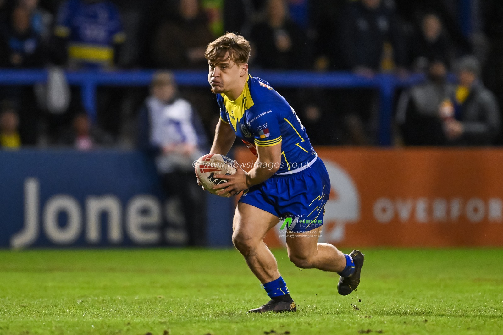 Leon Hayes of Warrington Wolves in action during the Betfred Super League Round 3 match Warrington Wolves vs Castleford Tigers at Halliwell Jones Stadium, Warrington, United Kingdom, 1st March 2024

(Photo by Craig Thomas/News Images)