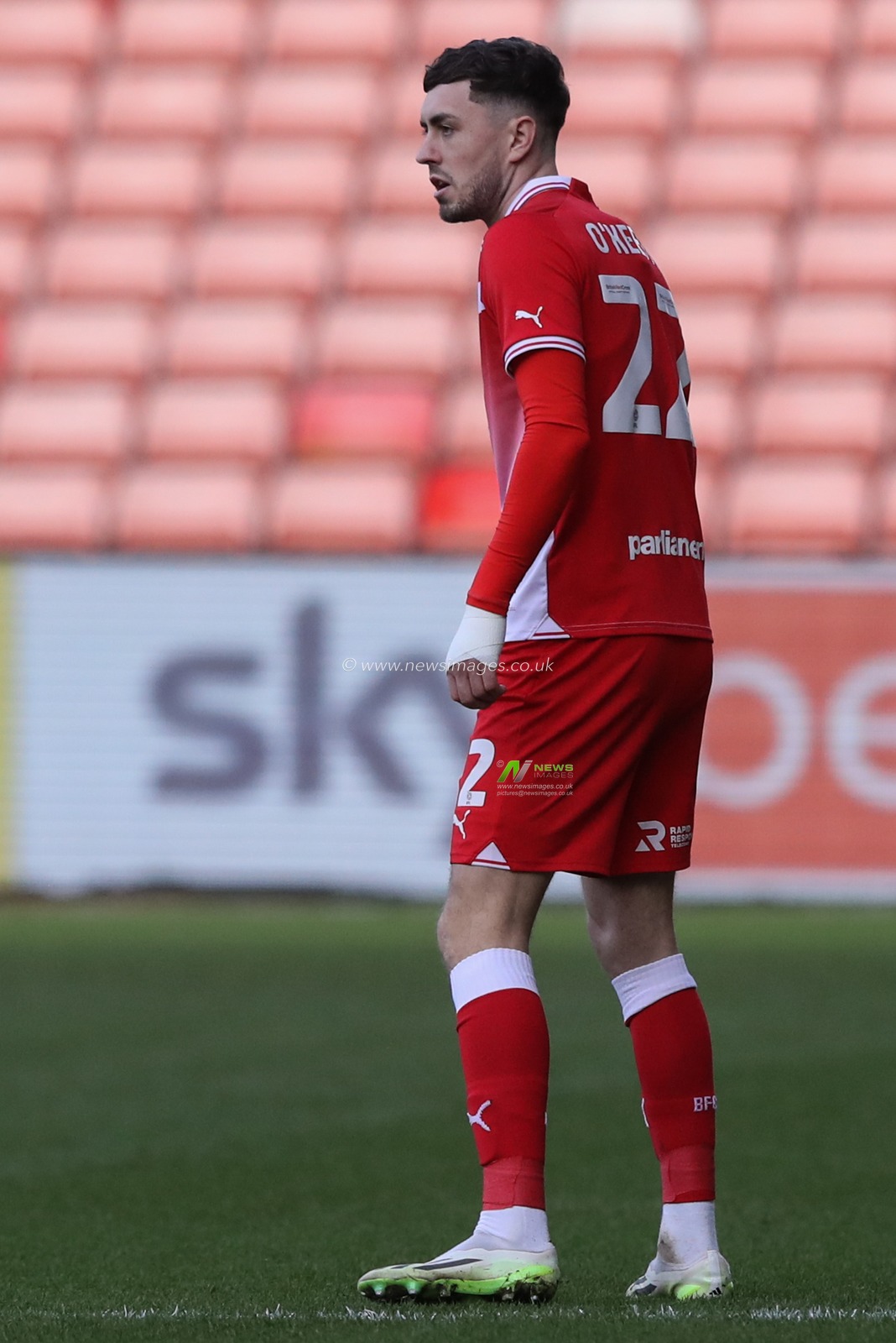 Corey O'Keeffe of Barnsley during the Sky Bet League 1 match Barnsley vs Exeter City at Oakwell, Barnsley, United Kingdom, 27th January 2024

(Photo by Alfie Cosgrove/News Images)