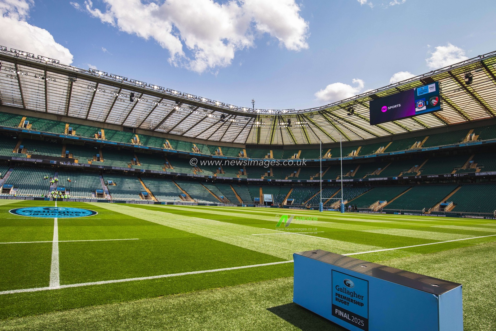 Twickenham Stadium in the build up to the Gallagher Premiership Play-off Final 2025 Bath Rugby v Leicester Tigers at Allianz Stadium, Twickenham, United Kingdom, 14th June 2025

(Photo by Craig Evans/News Images)