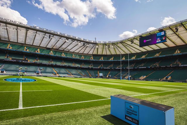 Twickenham Stadium in the build up to the Gallagher Premiership Play-off Final 2025 Bath Rugby v Leicester Tigers at Allianz Stadium, Twickenham, United Kingdom, 14th June 2025

(Photo by Craig Evans/News Images)
