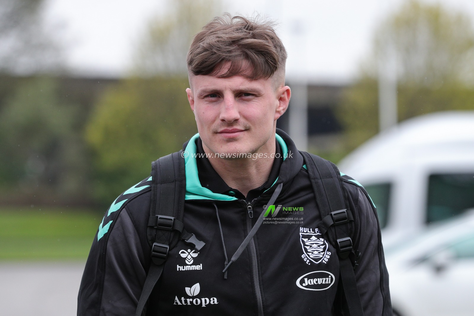 Liam Sutcliffe #4 of Hull FC arrives at The MKM Stadium ahead of the Betfred Super League Round 10 match Hull FC vs Huddersfield Giants at MKM Stadium, Hull, United Kingdom, 23rd April 2023

(Photo by James Heaton/News Images)