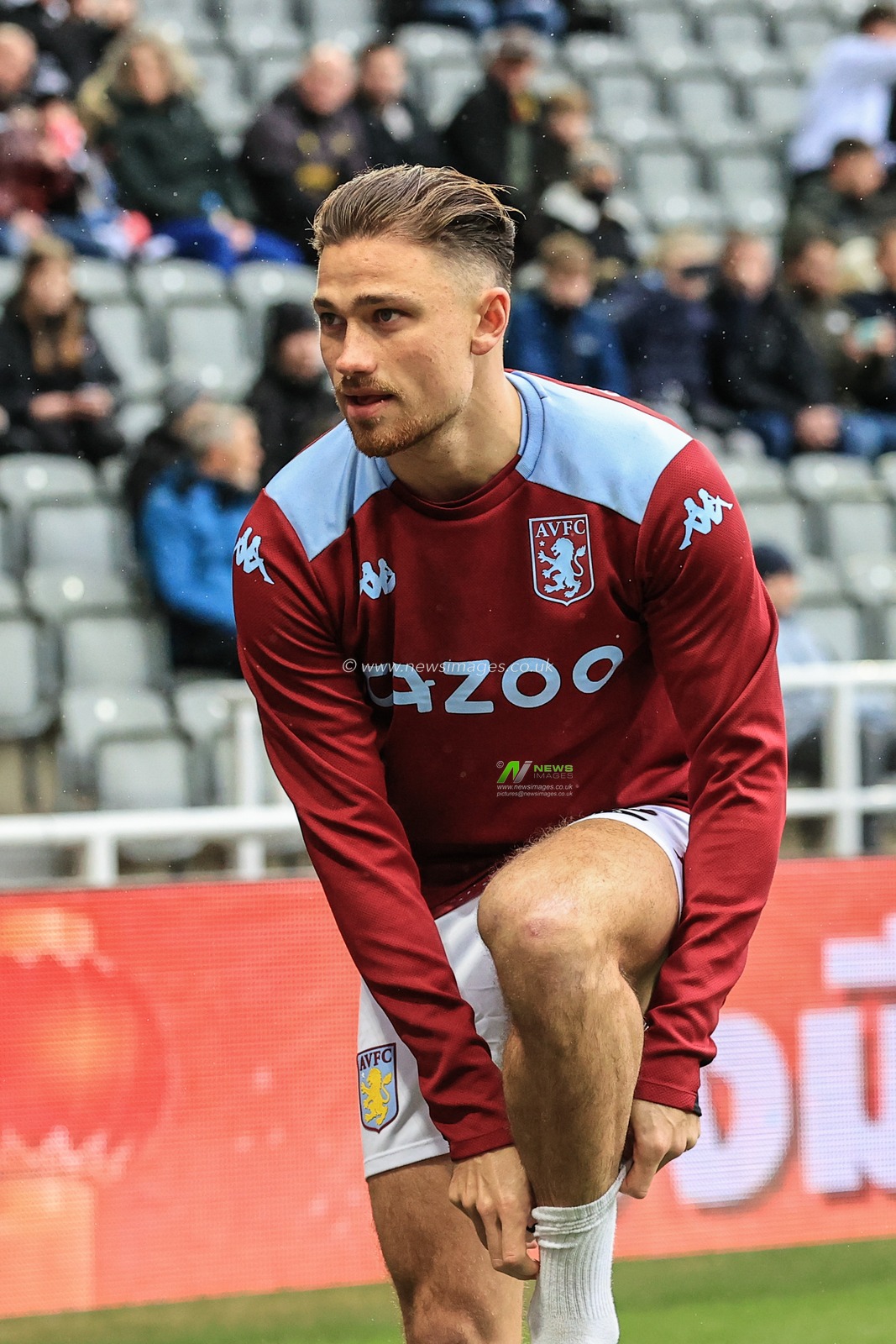 Matty Cash #2 of Aston Villa during the pre-game warmup