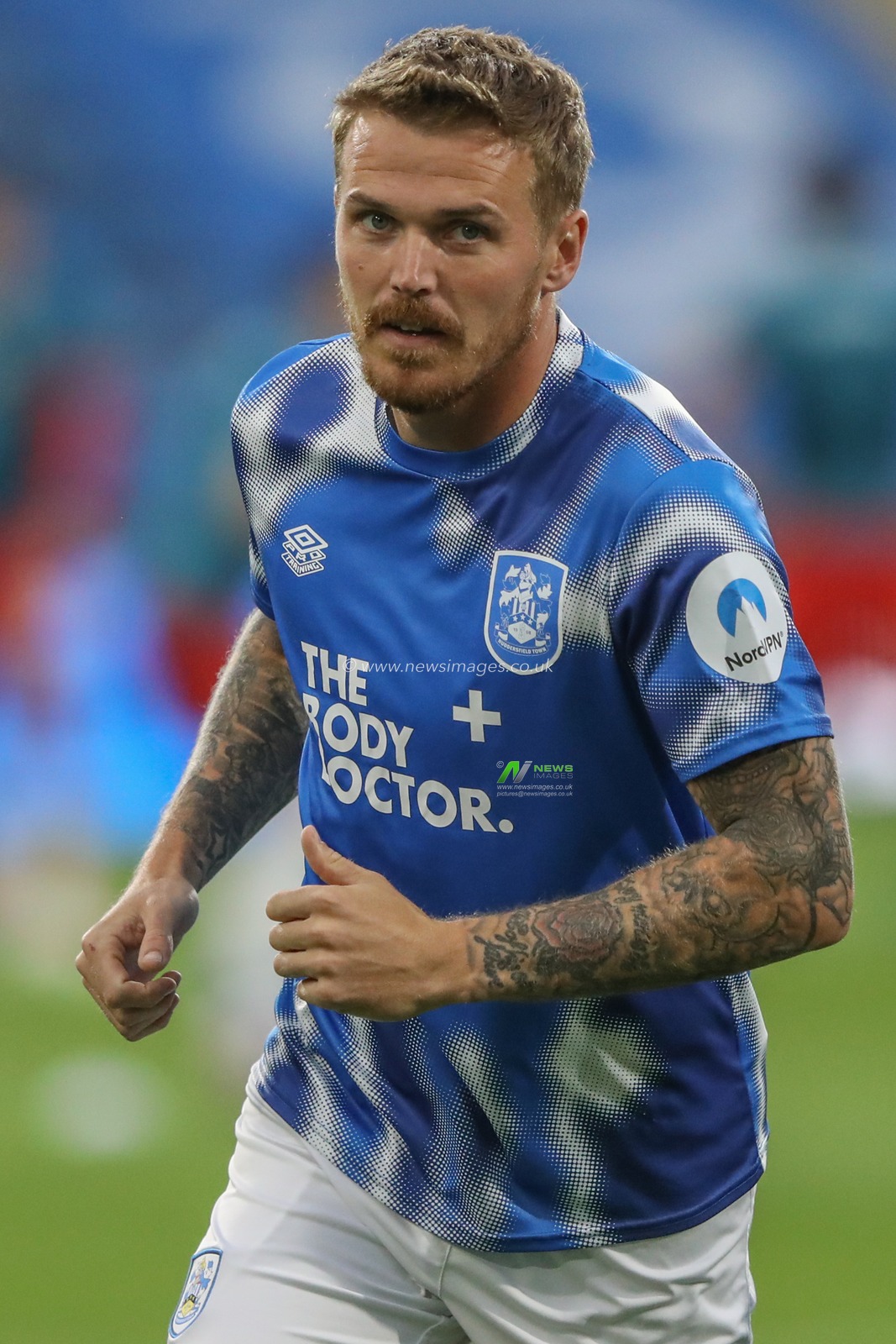 Danny Ward of Huddersfield Town in the pregame warmup session during the Carabao Cup match Huddersfield Town vs Morecambe at John Smith's Stadium, Huddersfield, United Kingdom, 13th August 2024

(Photo by Alfie Cosgrove/News Images)