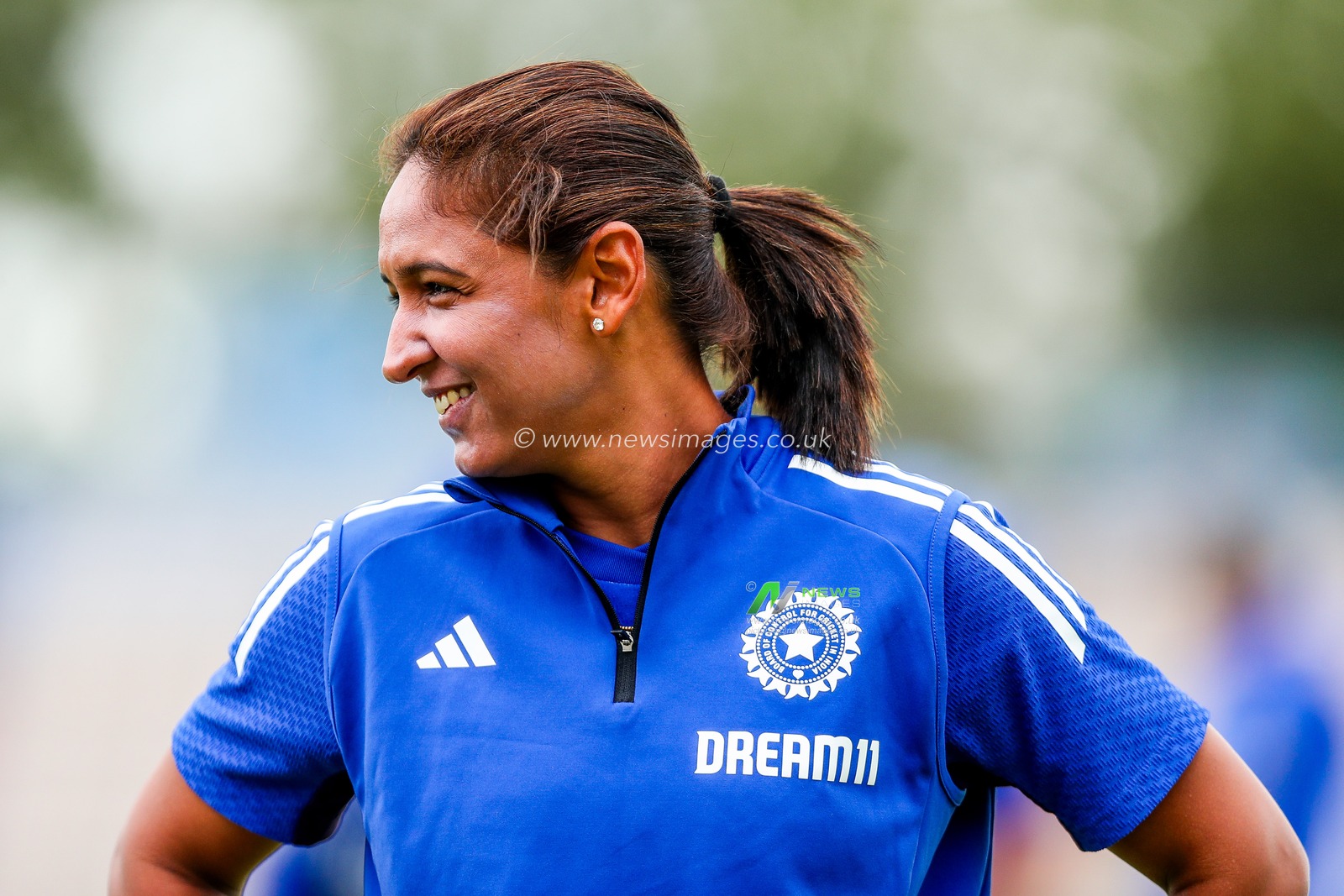 Harmanpreet Kaur of India reacts during the Metro Bank One Day International Series India Women nets day at The Utilita Bowl, Southampton, United Kingdom, 14th July 2025

(Photo by Izzy Poles/News Images)
