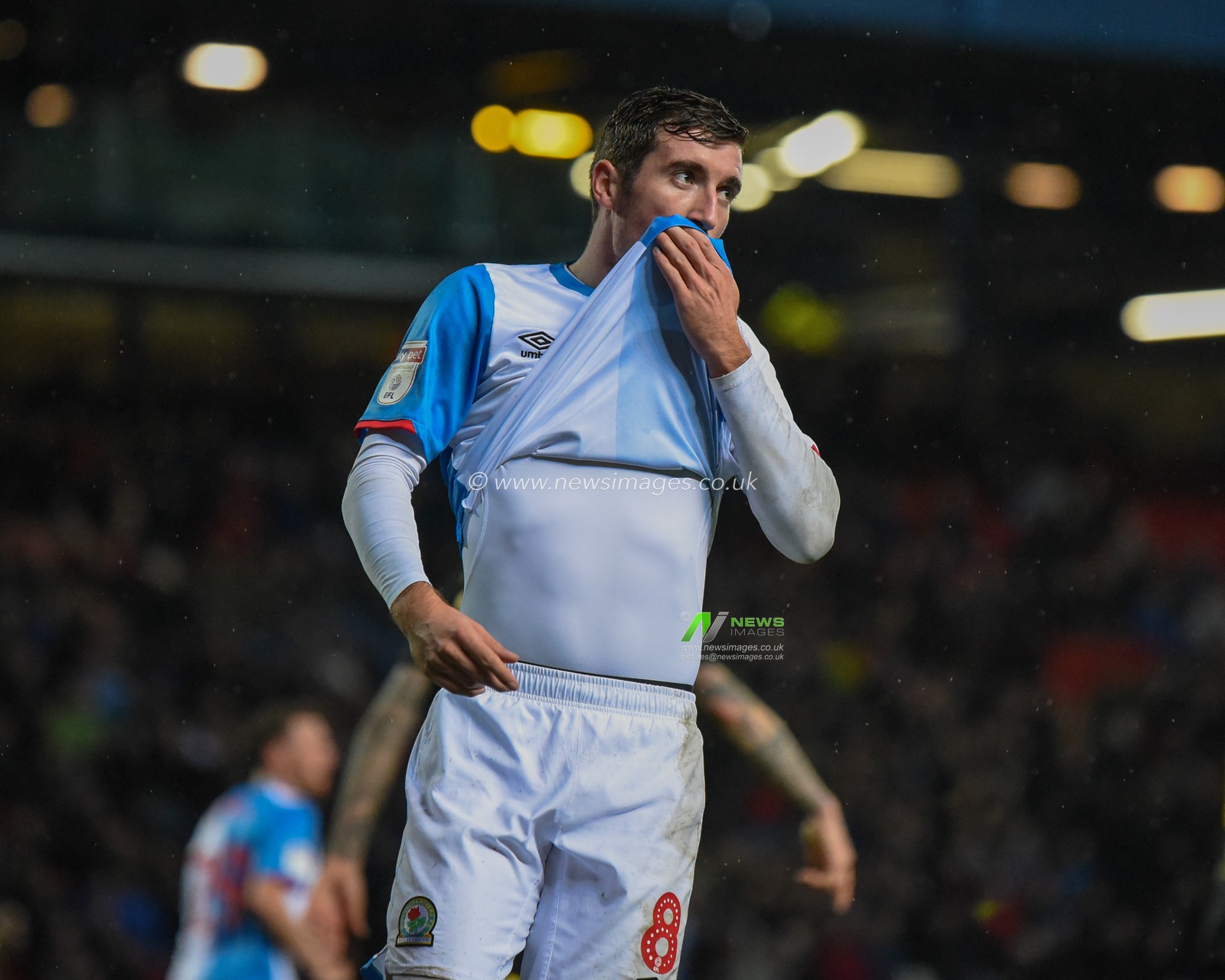27th November 2019, Ewood Park, Blackburn, England; Sky Bet Championship, Blackburn Rovers v Brentford : Joe Rothwell (8) of Blackburn Rovers rues a missed chance

Credit: Simon Whitehead/News Images