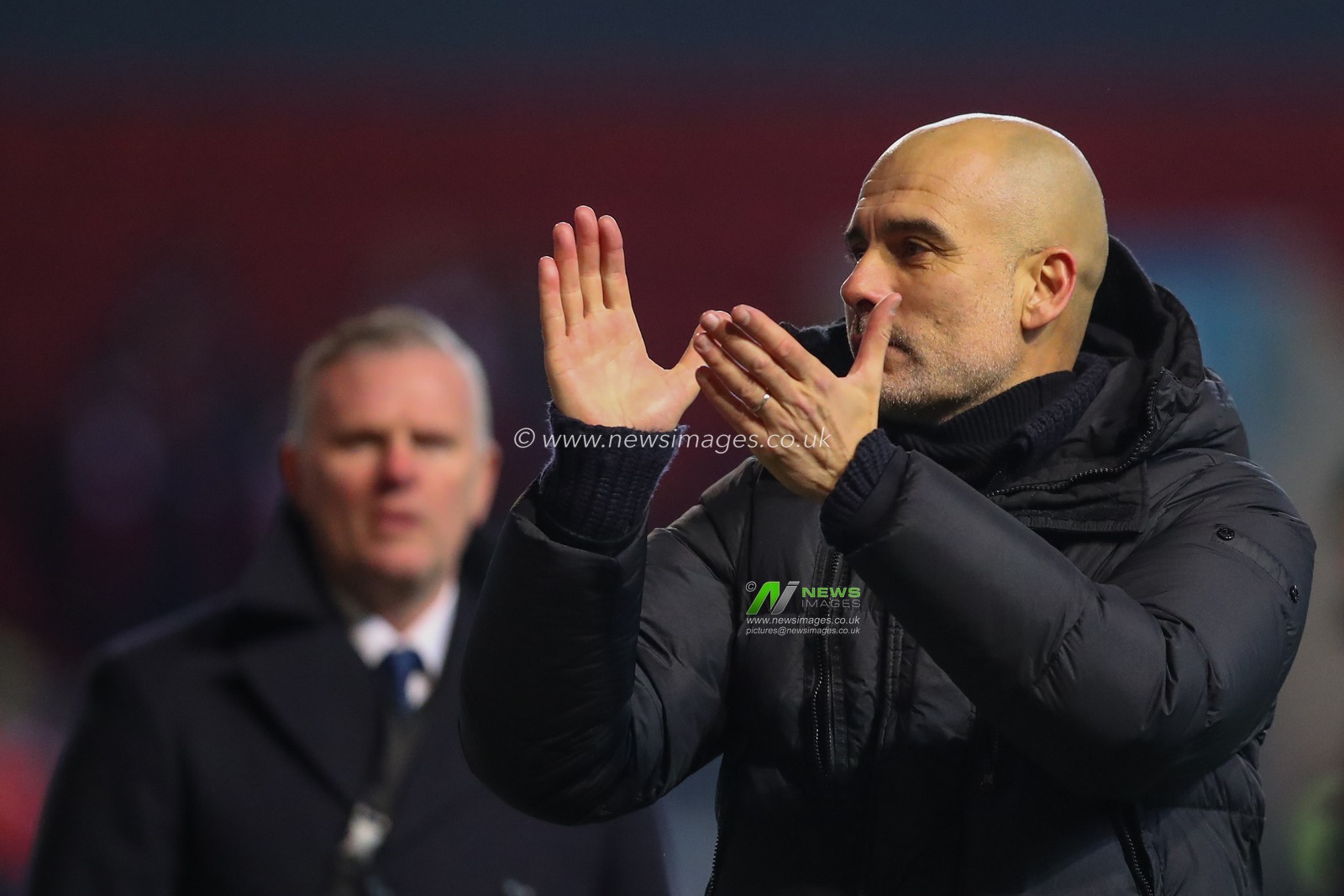Pep Guardiola manager of Manchester City applauds the travelling fans after the Emirates FA Cup Fifth Round match Bristol City vs Manchester City at Ashton Gate, Bristol, United Kingdom, 28th February 2023

(Photo by Gareth Evans/News Images)