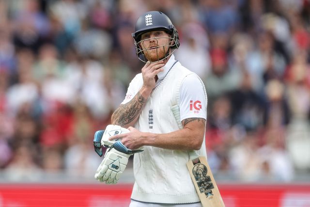 England captain Ben Stokes leaves the field of play after being bowled out by Nathan Smith of New Zealand during the 1st Rothesay Test Match Day 2 match England vs New Zealand at Lords, London, United Kingdom on 05 June 2026

(Photo by Mark Cosgrove/News Images)