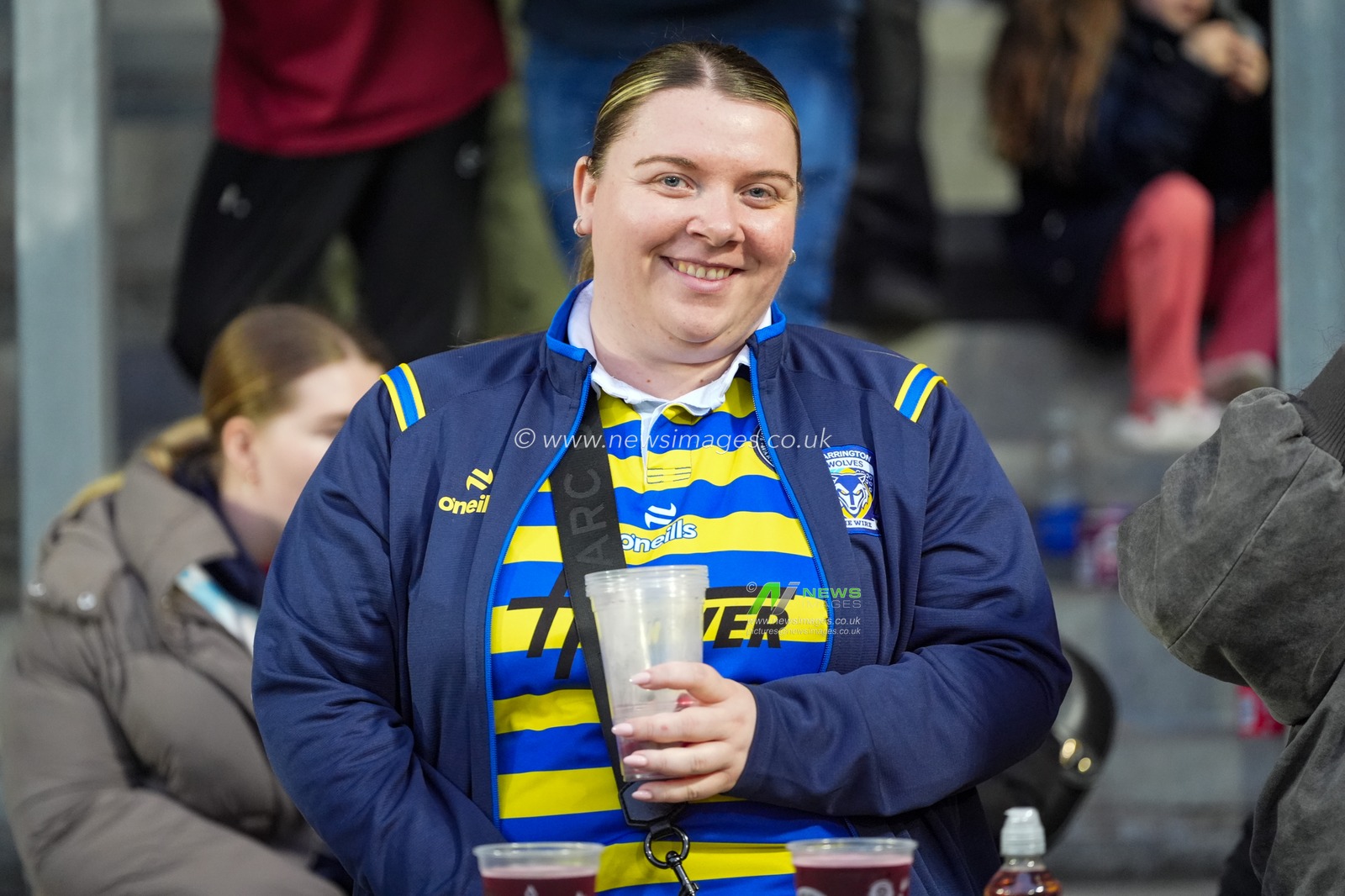 Warrington fans at half time during the Betfred Super League round 14 match St Helens vs Warrington Wolves at The BrewDog Stadium, St Helens, United Kingdom on 11 June 2026

(Photo by Maynard Manyowa/News Images)