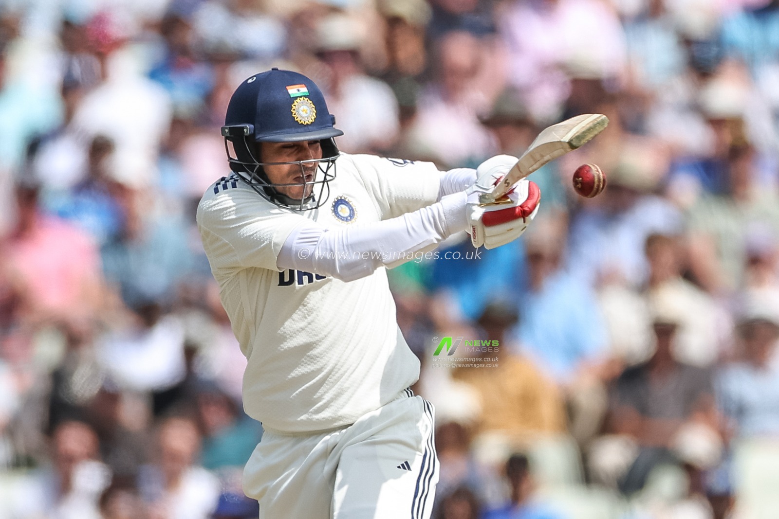 India captain Shubman Gill in action during the 2nd Rothesay Test Match day 2 England vs India at Edgbaston, Birmingham, United Kingdom, 3rd July 2025

(Photo by Mark Cosgrove/News Images)