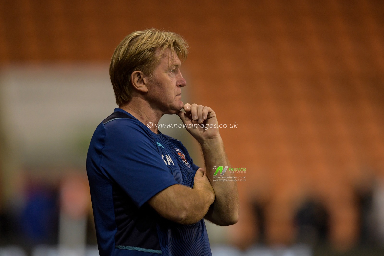 Stuart McCall assistant head coach of Blackpool in action