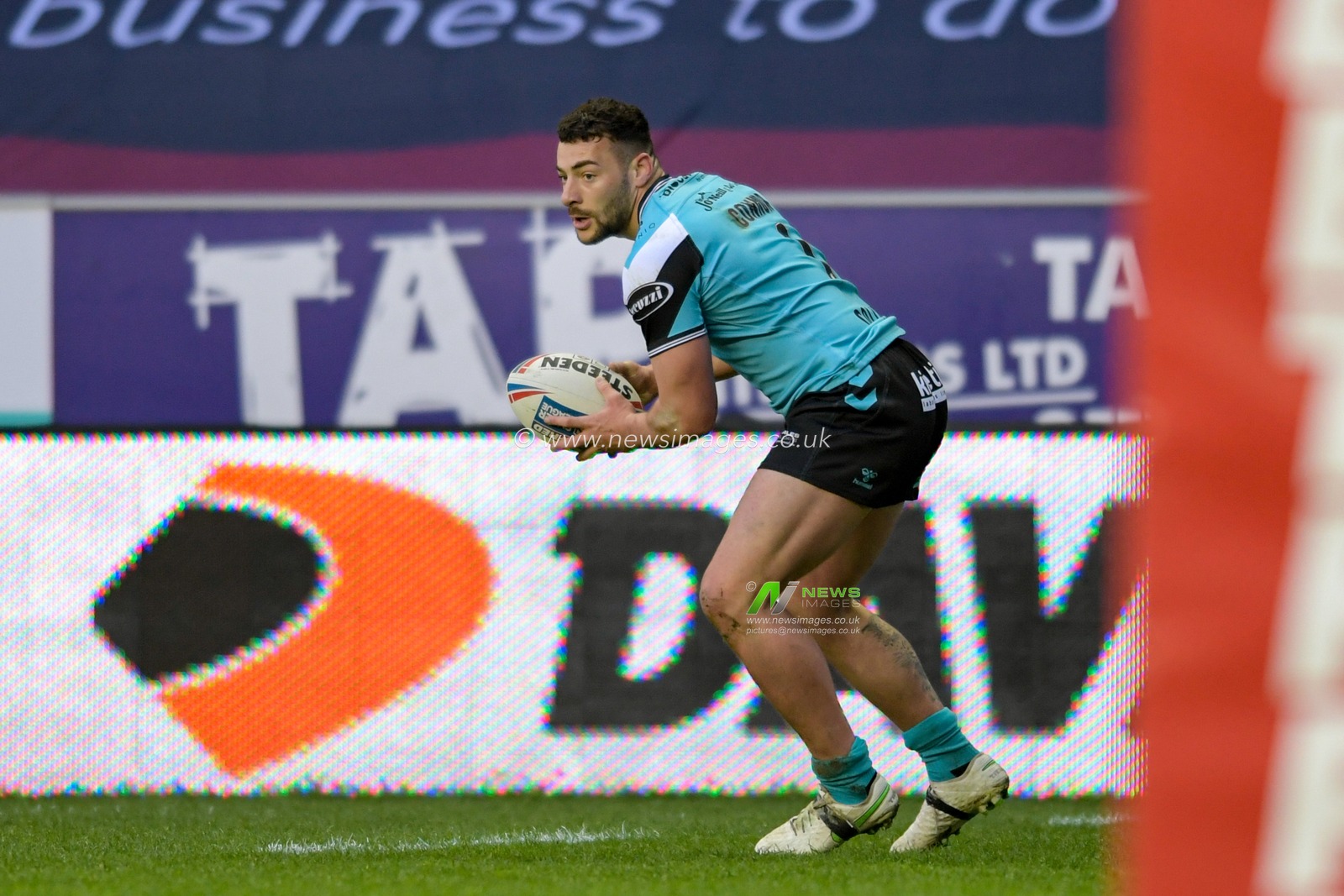 Jake Connor (1) of Hull FC looks for a pass