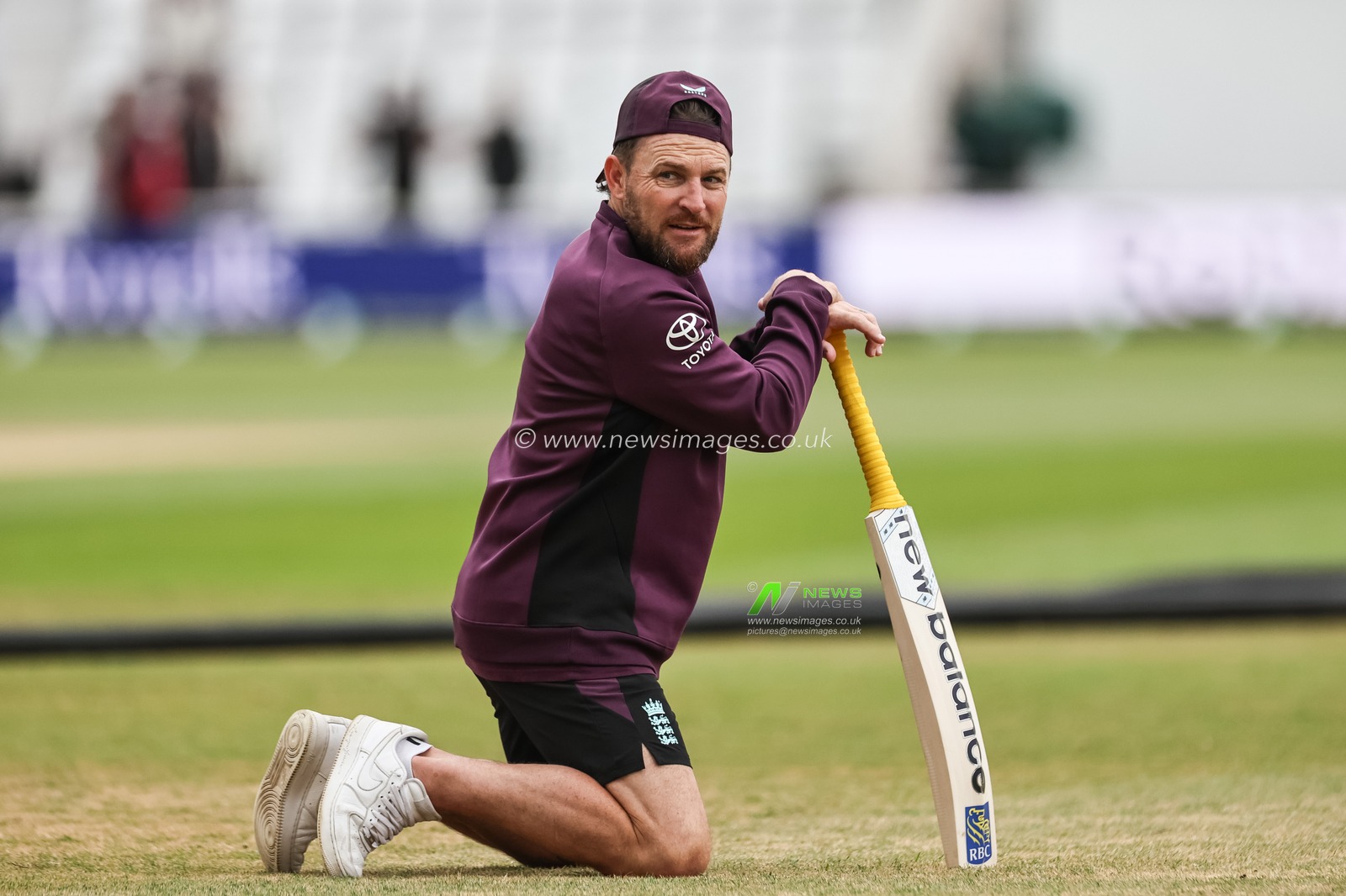 Brendon McCullum head coach of England in the pre-game warm up session during the Rothesay Test Match Day 3 England vs Zimbabwe at Trent Bridge, Nottingham, United Kingdom, 24th May 2025

(Photo by Mark Cosgrove/News Images)