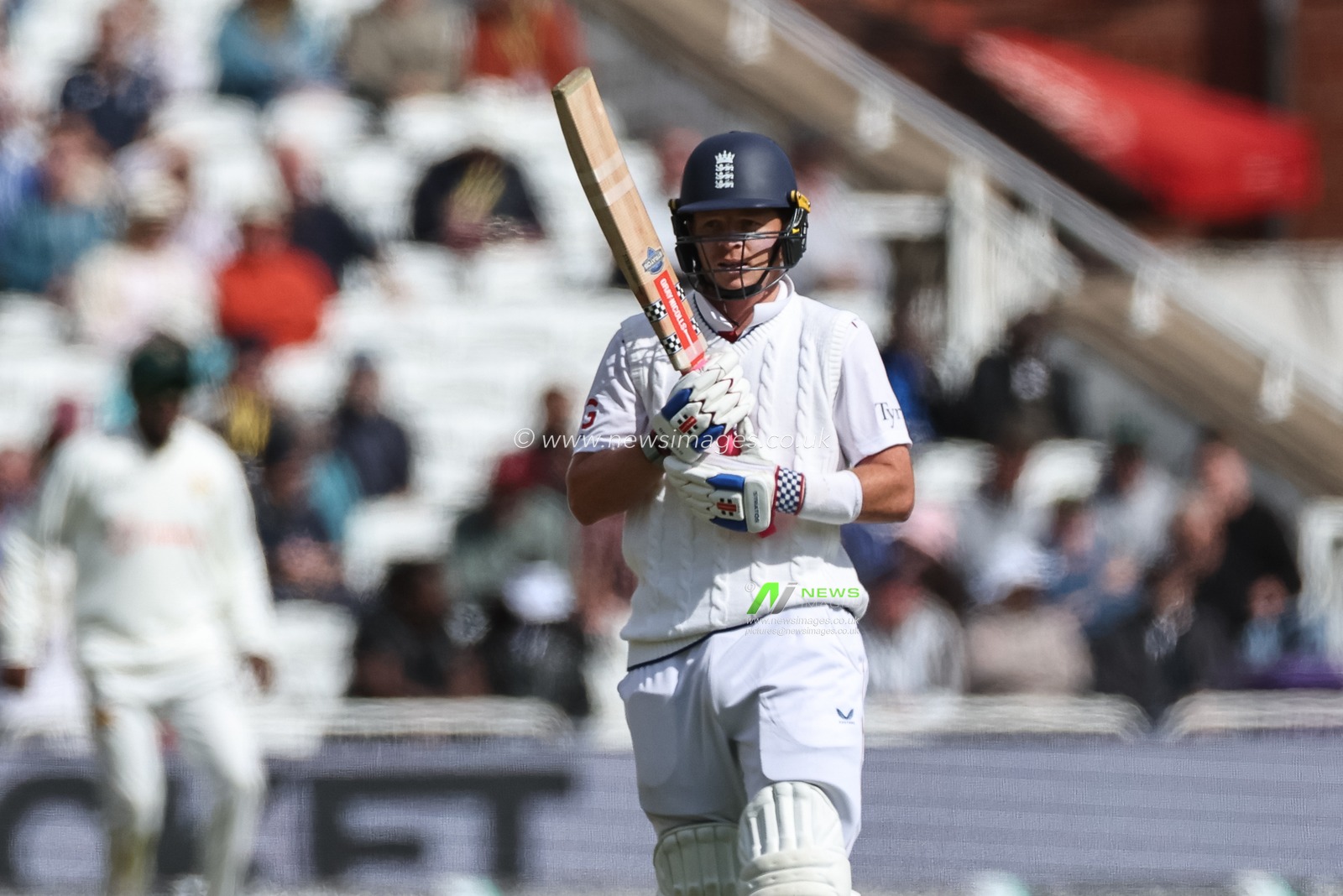 Ollie Pope of England celebrates a half century (50 runs) during the Rothesay Test Match Day 1 England vs Zimbabwe at Trent Bridge, Nottingham, United Kingdom, 22nd May 2025

(Photo by Mark Cosgrove/News Images)