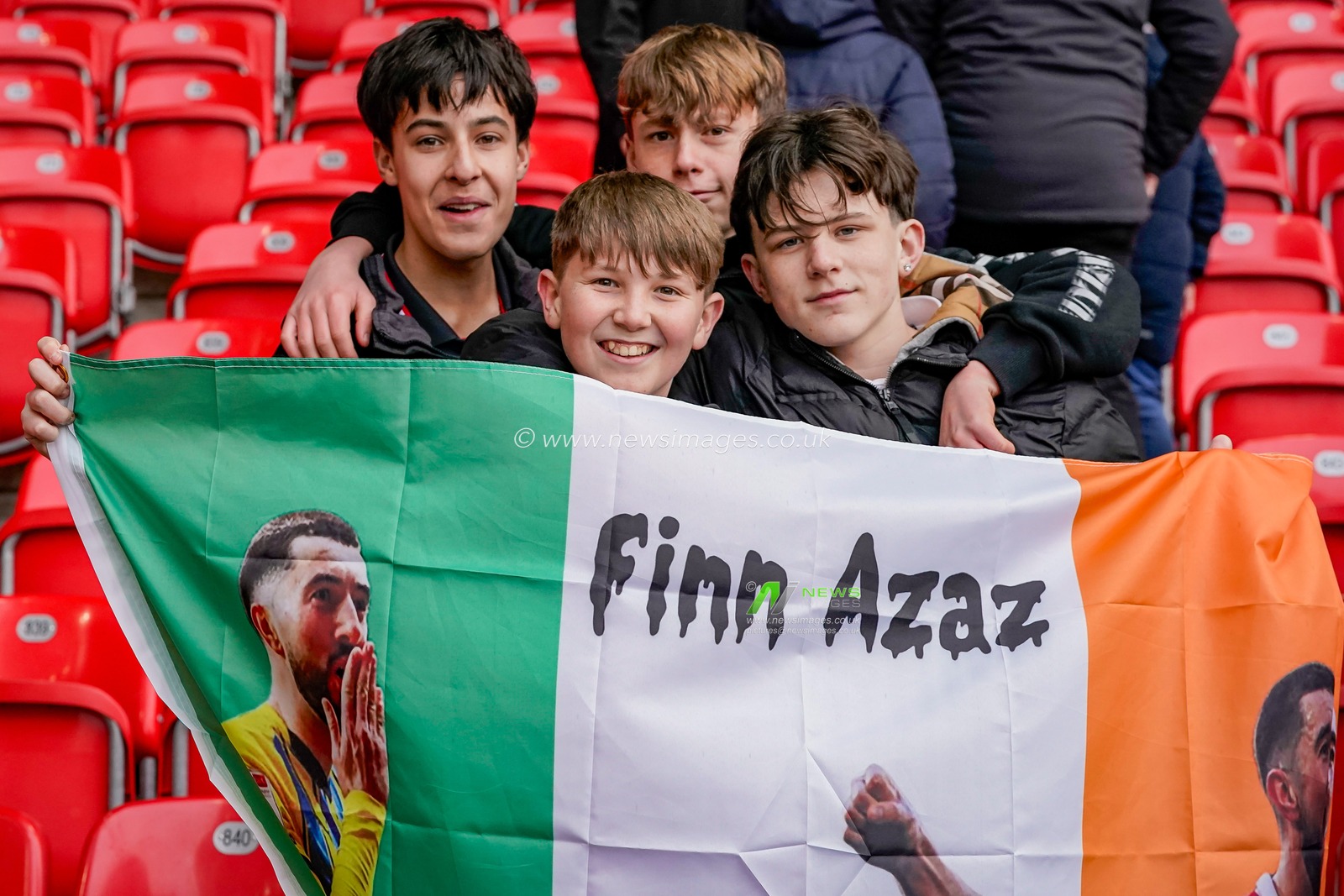 Southampton fans celebrate their team winning 0-2 at full time during the Sky Bet Championship match Stoke City vs Southampton at Bet365 Stadium, Stoke-on-Trent, United Kingdom, 31st January 2026

(Photo by Maynard Manyowa/News Images)