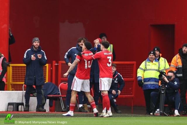 Morgan Gibbs-White of Nottingham Forest celebrates his goal to make it  1-0 during the Premier League match Nottingham Forest vs Crystal Palace at City Ground, Nottingham, United Kingdom, 1st February 2026

(Photo by Alfie Cosgrove/News Images)