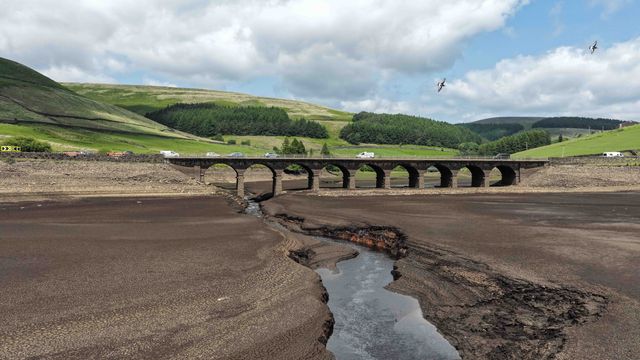 Woodhead Reservoir' water levels drop to an all time low as the UK has the driest spring for 96 years at Woodhead Reservoir near Glossop, United Kingdom, 10th June 2025

(Photo by Mark Cosgrove/News Images)