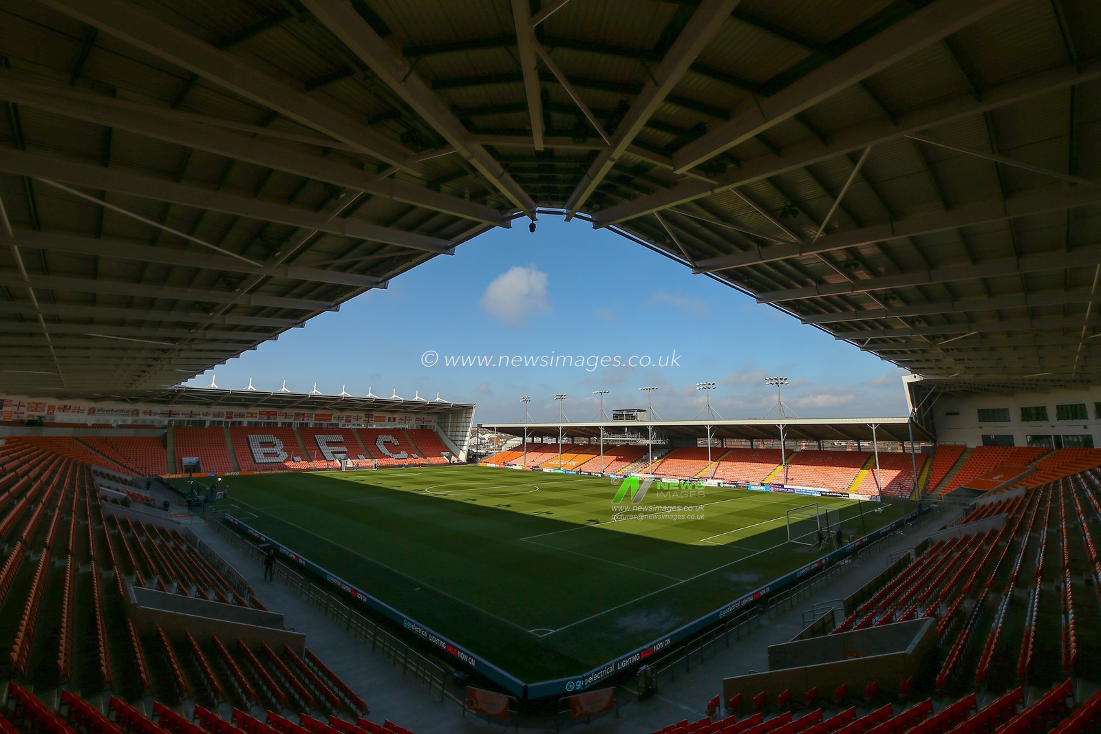 A general view inside of Bloomfield Road, home of Blackpool ahead of the Sky Bet Championship match Blackpool vs Millwall at Bloomfield Road, Blackpool, United Kingdom, 28th April 2023

(Photo by Gareth Evans/News Images)