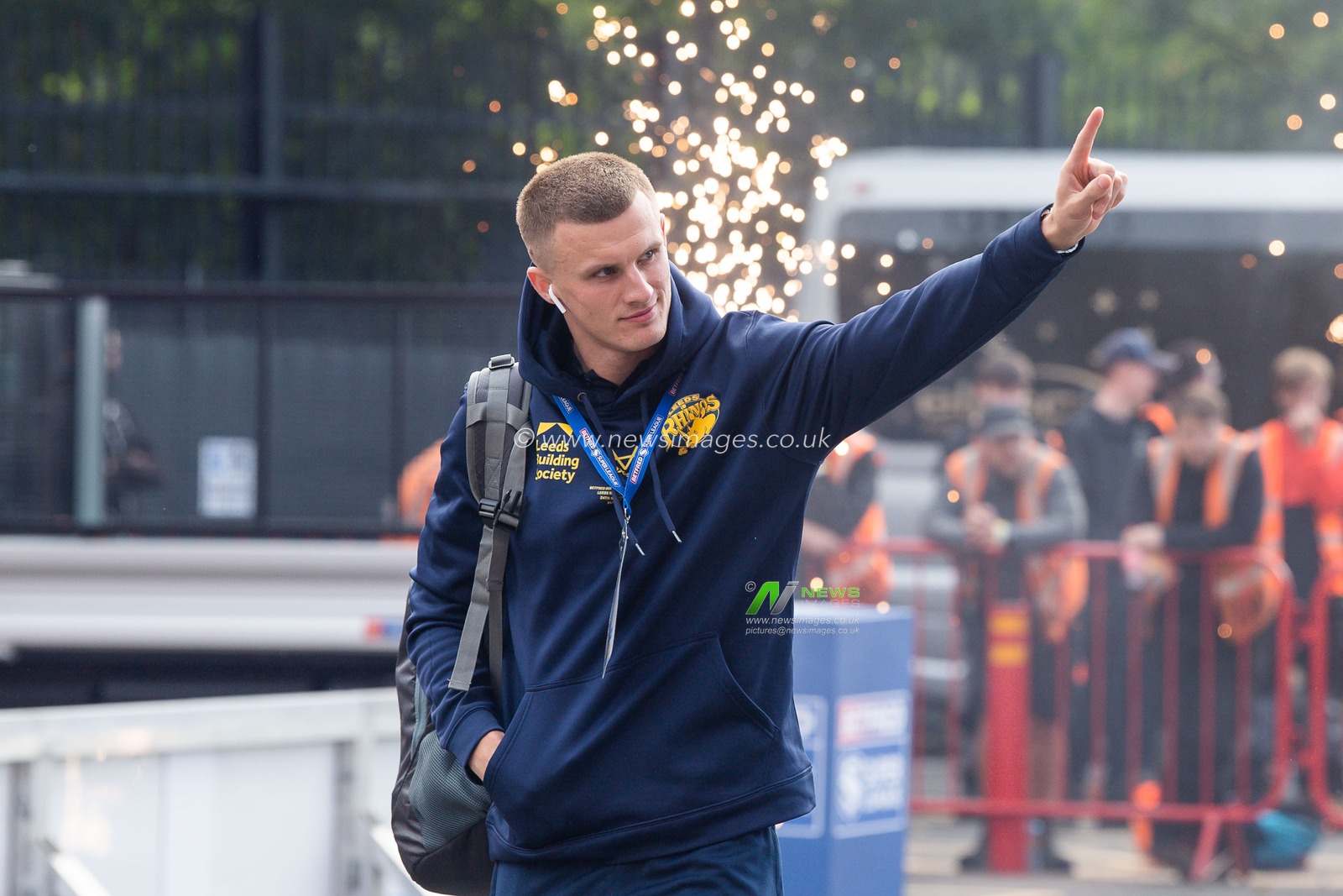Ash Handley #5 of Leeds Rhinos arrives ahead of the 25th Betfred Super League Grand Final match St Helens vs Leeds Rhinos at Old Trafford, Manchester, United Kingdom, 24th September 2022

(Photo by Craig Thomas/News Images)