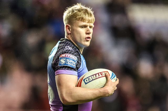 Matty Laidlaw of Hull FC in the pre-game warm up during the Betfred Super League match Wigan Warriors vs Hull FC at The Brick Community Stadium, Wigan, United Kingdom on 21 February 2026

(Photo by Alfie Cosgrove/News Images)