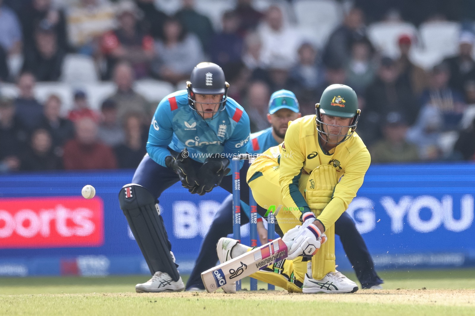 Alex Carey of Australia in action during the Second Metro Bank One Day International England v Australia at Headingley Cricket Ground, Leeds, United Kingdom, 21st September 2024

(Photo by Mark Cosgrove/News Images)