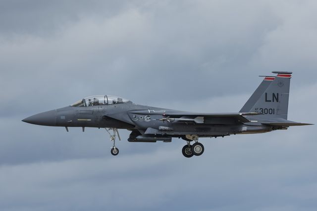 United States Air Force McDonnell Douglas, F-15 Eagle take off and land at RAF Lakenheath, Lakenheath, United Kingdom, 26th June 2025

(Photo by Mark Cosgrove/News Images)