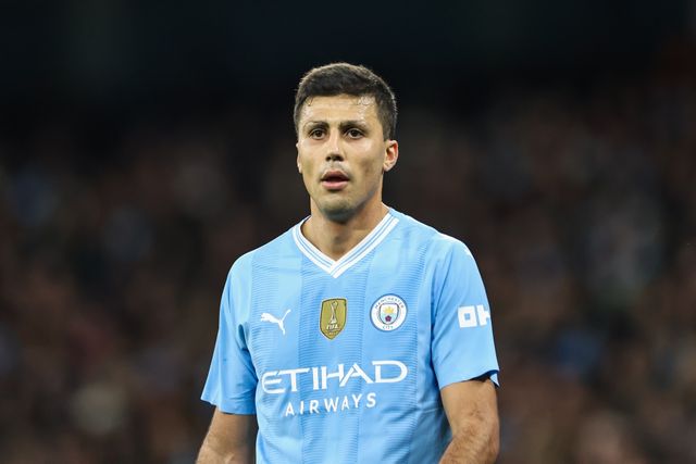 Rodri of Manchester City during the Premier League match Manchester City vs Aston Villa at Etihad Stadium, Manchester, United Kingdom, 3rd April 2024

(Photo by Mark Cosgrove/News Images)